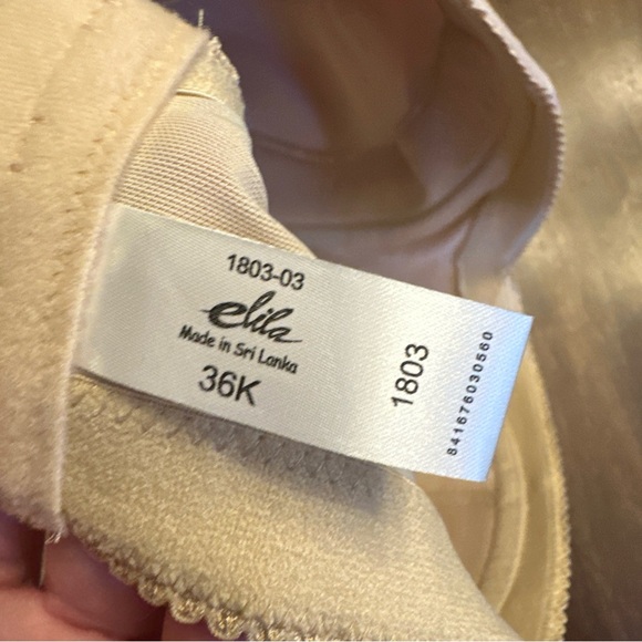 Elila 1803 Softcup 36K Nude Bra Sexy Wireless Everyday Comfort Bow Lingerie - Picture 4 of 5